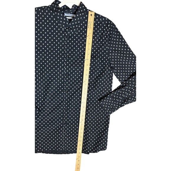 J. Lindeberg Button Down Shirt Slim Fit Men's Large Dani Black Print - Picture 6 of 9